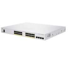 Cisco CBS350-24P-4X-UK switch di rete Gestito L2/L3 Gigabit Ethernet [10/100/1000] Supporto Power over [PoE] Argento (CBS350 Managed 24 port GE PoE 4x10G SFP+) [CBS350-24P-4X-UK]