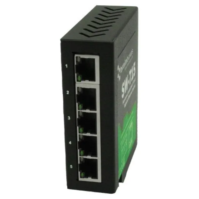 Brainboxes SW-715 switch di rete Non gestito Gigabit Ethernet [10/100/1000] Nero, Verde (Brainboxes Hardened 5P Switch) [SW-715]