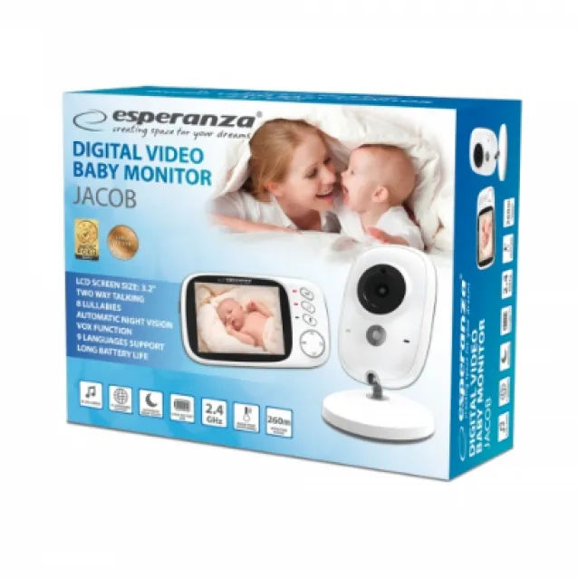 Esperanza EHM002 monitor video per bambino 50 m Bianco [EHM002]