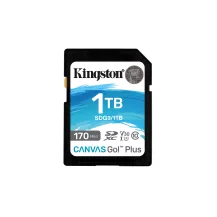 Memoria flash Kingston Technology Scheda SDXC Canvas Go Plus 170R C10 UHS-I U3 V30 da 1TB [SDG3/1TB]