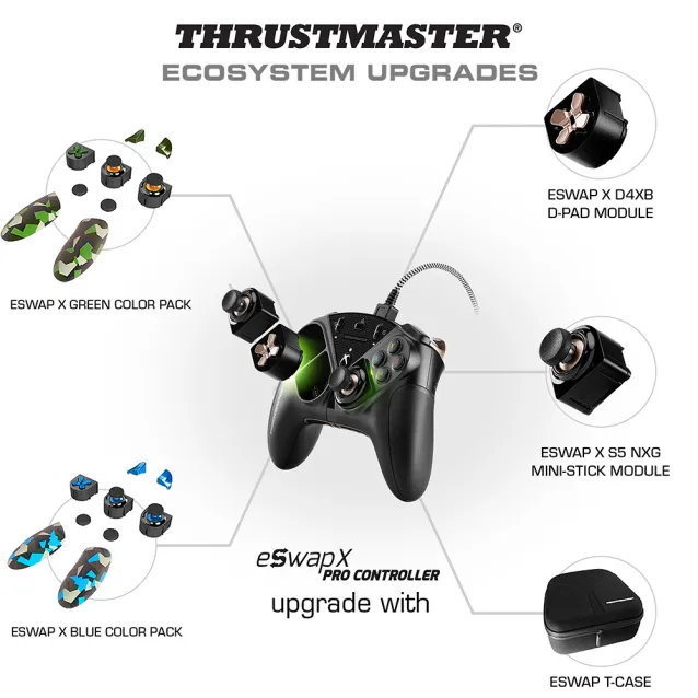 Thrustmaster eSwap Pro Controller Xbox One Nero USB Gamepad Analogico/Digitale One, Series S [4460174]