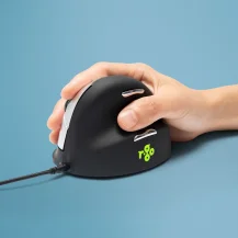 R-Go Tools HE Mouse , mouse ergonomico, Grande [sopra 185mm], destrorso, cablata (ERGONOMIC MOUSE LARGE - HAND OVER185MM RIGHTHANDED WIRED) [RGOHELA]