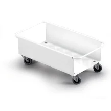 Durable Metal Trolley for DURABIN 60 Litre Rectangular 470 x 260 180mm White - 1801666010 DD [1801666010]
