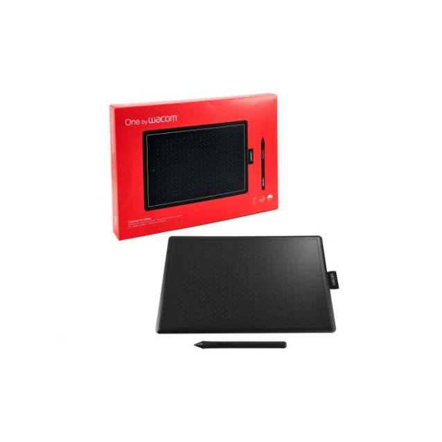 Wacom One by Medium tavoletta grafica Nero, Rosso 2540 lpi (linee per pollice) 216 x 135 mm USB [CTL-672-N]