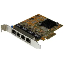 StarTech.com Adattatore Scheda di Rete Ethernet Gigabit PCI express PCIe NIC a 4 porte [ST1000SPEX43]