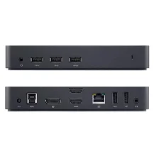 DELL 452-BBOU replicatore di porte e docking station per laptop Cablato USB 3.2 Gen 1 [3.1 1] Type-A Nero (USB 3.0 Ultra HD Triple Video Dock D3100 includes power cable. For UK,EU,US.) [452-BBOU]