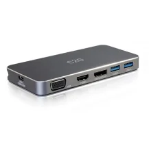 C2G USB-C[R] Dual Display MST Docking Station with HDMI[R], DisplayPort[TM], VGA and Power Delivery up to 65W - 4K 30Hz [CG84439]