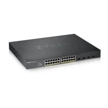 Switch di rete Zyxel XGS1930-28HP Gestito L3 Gigabit Ethernet [10/100/1000] Supporto Power over [PoE] Nero (XGS1930-28HP 28 Port Smart Managed PoE 24x and 4x 10G SFP+ hybrid mode standalone or NebulaFlex Cloud 375 Watt PoE) [XGS1930-28HP-GB0101F]