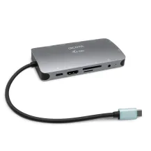 Dicota D31955 replicatore di porte e docking station per notebook Cablato USB tipo-C Antracite (USB-C PORTABLE 10-IN-1 DOCKING - STATION HDMI/PD 100W) [D31955]
