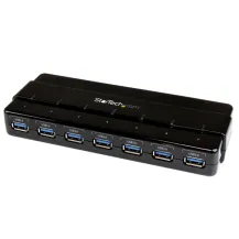 StarTech.com HUB USB 3.0 a 7 porte alimentato - Perno e concentratore ultra veloce Nero [ST7300USB3B]