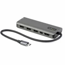 StarTech.com Adattatore multiporta USB-C a HDMI o Mini DisplayPort 4K 60Hz - Dock USB Type C Convertitore con HUB 4 porte e 100W Power Delivery 10 Gbps Cavo integrato da 12 cm [DKT31CMDPHPD]