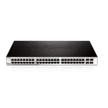 D-Link DGS-1210-52 switch di rete Gestito L2 Gigabit Ethernet [10/100/1000] 1U Nero (D-Link Switch 48xGBit/4xSFP 19 Managed) [DGS-1210-52]