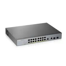 Switch di rete Zyxel GS1350-18HP Gestito L2 Gigabit Ethernet [10/100/1000] Supporto Power over [PoE] Grigio (GS1350-18HP 18 Port managed CCTV PoE switch long range 250W [1 year NCC Pro pack license bundled]) [GS1350-18HP-GB0101F]