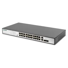 Switch di rete Digitus Fast Ethernet PoE a 24 porte