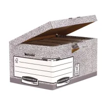 Fellowes 1181501 scatola per la conservazione di documenti Carta Grigio (Fellowes Bankers Box Flip Top Storage Board Grey [Pack 10] 1181501) [1181501]