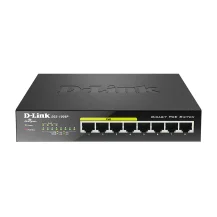 D-Link DGS-1008P switch di rete Non gestito Gigabit Ethernet (10/100/1000) Supporto Power over (PoE) Nero [DGS-1008P/E]
