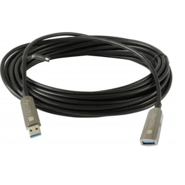 Techly ICOC-U3AMF-HY-100 cavo USB 100 m 3.2 Gen 1 (3.1 1) A Nero [ICOC-U3AMF-HY-100]