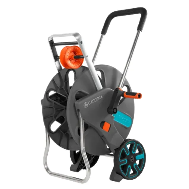 Gardena AquaRoll L Easy Carrello avvolgitubo Manuale Nero, Blu, Arancione [18520-20]