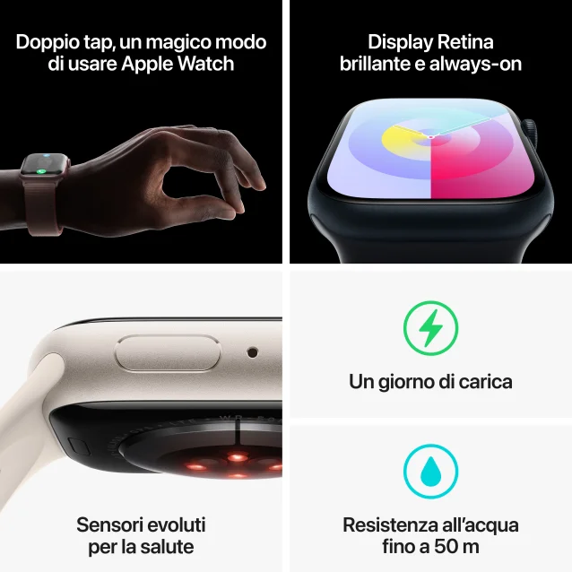 Smartwatch con Tracker Activity e Stato di Salute, Impermeabile - Argento -  Italiano