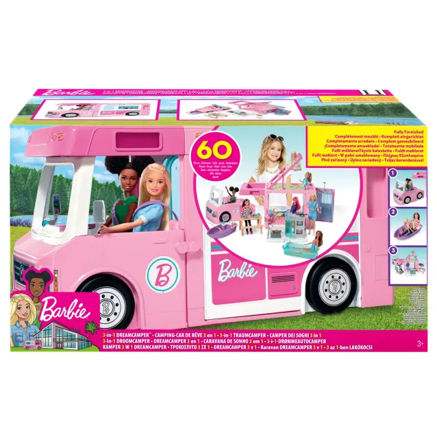 Barbie Dreamhouse Adventures 3-in-1 DreamCamper Doll camper [GHL93]