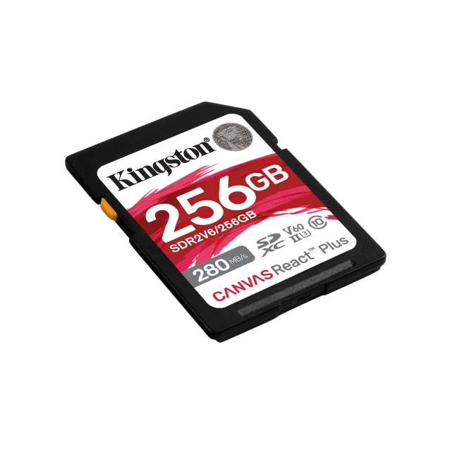 Memoria flash Kingston Technology 256GB Canvas React Plus SDXC UHS-II 280R/150W U3 V60 for Full HD/4K [SDR2V6/256GB]