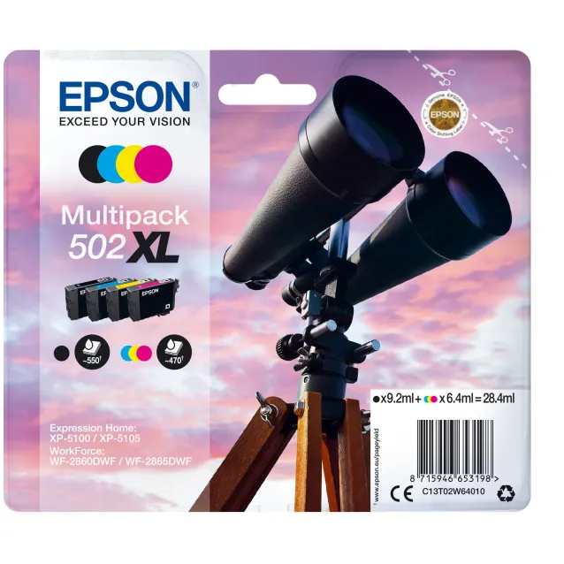 Cartuccia inchiostro Epson Multipack 4-colours 502XL Ink [C13T02W64010]