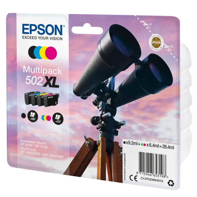 Cartuccia inchiostro Epson Multipack 4-colours 502XL Ink [C13T02W64010]