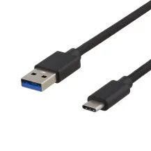 Deltaco USBC-1284 cavo USB 1 m 3.2 Gen (3.1 1) A Nero [203582]