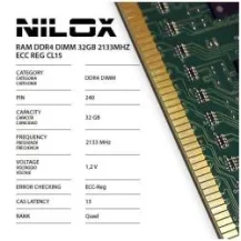 Nilox NXR322133M1C15 memoria 32 GB 1 x DDR4 2133 MHz Data Integrity Check (verifica integrità dati) [NXR322133M1C15]