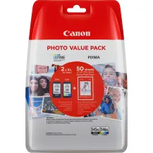 Cartuccia inchiostro Canon Confezione multipla cartucce d'inchiostro a resa elevata PG-545XL/CL-546XL + carta fotografica [PG-545XL CL-546XL Photo V]