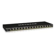 Switch di rete NETGEAR GS316P Non gestito Gigabit Ethernet (10/100/1000) Supporto Power over (PoE) Nero [GS316P-100EUS]
