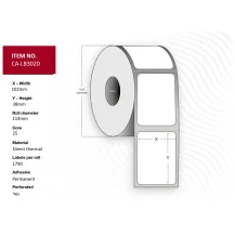 Etichette per stampante Capture CA-LB3020 etichetta Bianco (Label 102x38, Core 25, - Diameter 114 mm. Thermal print. Top coated. Permanent. 1790 labels roll. 12 rolls box.) [CA-LB3020]