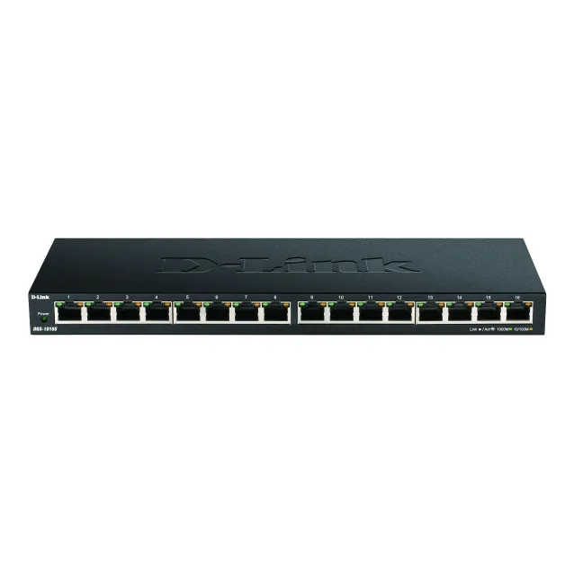 D-Link DGS-1016S switch di rete Non gestito Gigabit Ethernet (10/100/1000) Nero [DGS-1016S]