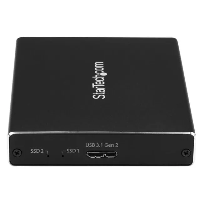 StarTech.com USB-C 10Gbps M.2 PCIe NVMe or M.2 SATA SSD Enclosure -  Portable M.2 SSD Aluminum Case