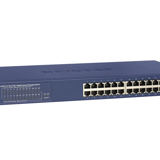 Switch di rete NETGEAR GS724TP Gestito L2/L3/L4 Gigabit Ethernet (10/100/1000) Supporto Power over (PoE) 1U Nero, Grigio [GS724TP-200EUS]