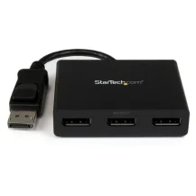 Ripartitore video StarTech.com Hub MST DisplayPort a 3 Porte - Adattatore Multi-Monitor DP 1.2 Sdoppiatore\Splitter Video 4K 30Hz o 1080p 60Hz per triplo Monitor Solo Windows [MSTDP123DP]