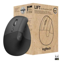 Logitech Lift for Business mouse Mancino RF senza fili + Bluetooth Ottico 4000 DPI [910-006495]