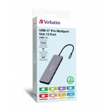 Hub USB Verbatim CMH-13 tipo-C 10000 Mbit/s Argento [32153]