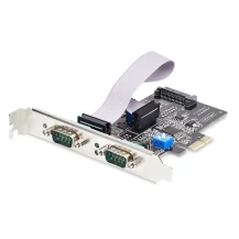 StarTech.com Scheda Seriale PCIe a 2 porte, scheda PCI Express doppia porta RS232/RS422/RS485 (DB9), staffe basso profilo incluse, UART 16C1050, Windows/Linux, conforme TAA - Protezione ESD di livello 4 [2S232422485-PC-CARD]