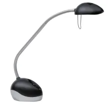 Alba X Led Desk Lamp Black Silver LEDX N UK [LEDX UK]