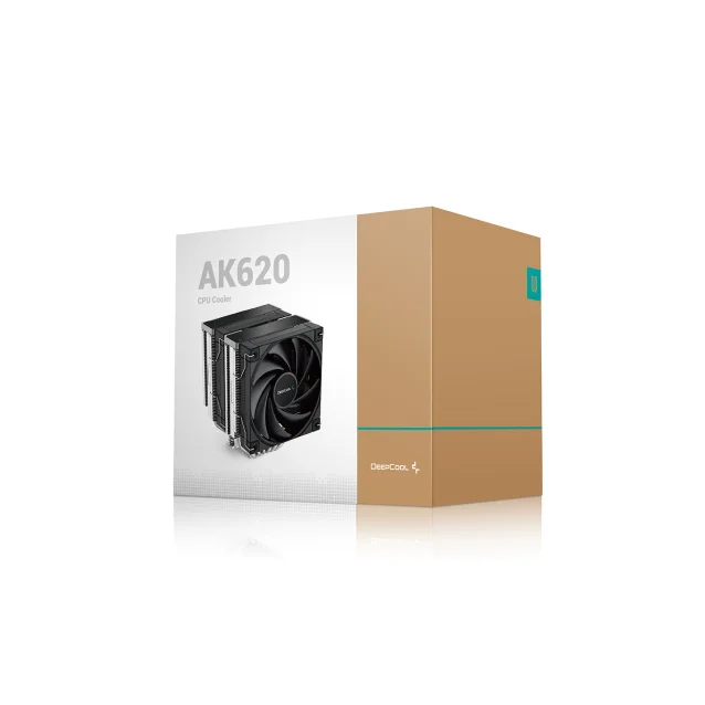 Ventola per PC DeepCool AK620 Processore Raffreddatore d'aria 12 cm Nero 1 pz [R-AK620-BKNNMT-G]