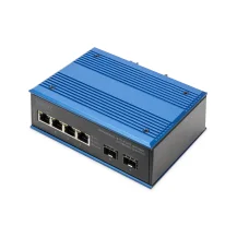 Switch di rete Digitus Gigabit Ethernet a 4+2 porte industriale (INDUSTRIAL -PORTG E SWITCH - 4 PORT GE RJ 54 2 SFP PORT) [DN-651148]