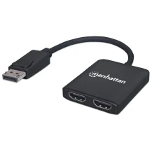 Manhattan 152716 ripartitore video DisplayPort 2x HDMI (DISPLAYPORT/HDMI SPLITTER 2PORT - -WITH MST 4K/30HZ USB-A POWERED) [152716]