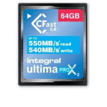 Integral 64GB ULTIMAPRO X2 CFAST 2.0 memoria flash (64GB CARD UP TO READ 550MB/s WRITE 540 MB/s INTEGRAL) [INCFA64G-550/540]