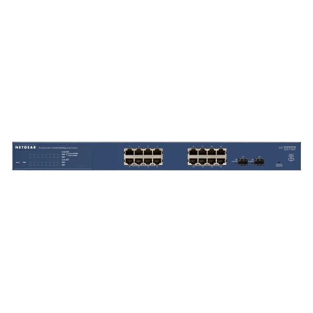 Switch di rete NETGEAR GS716T Gestito L2/L3 Gigabit Ethernet (10/100/1000) Nero [GS716T-300EUS]