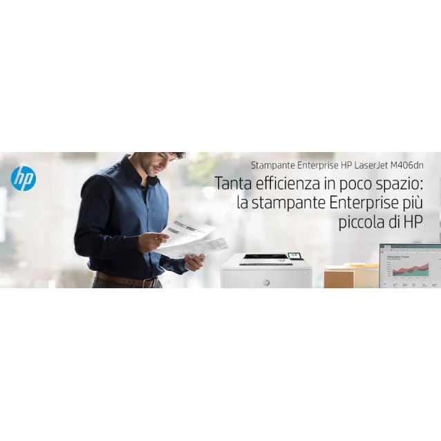 Stampante laser HP LaserJet Enterprise M406dn, Bianco e nero, per  Aziendale, Stampa, Compatta; Avanzate funzionalità di sicurezza; Stampa  fronte/retro; Efficienza energetica; da porta USB frontale [3PZ15A]: info e  prezzi