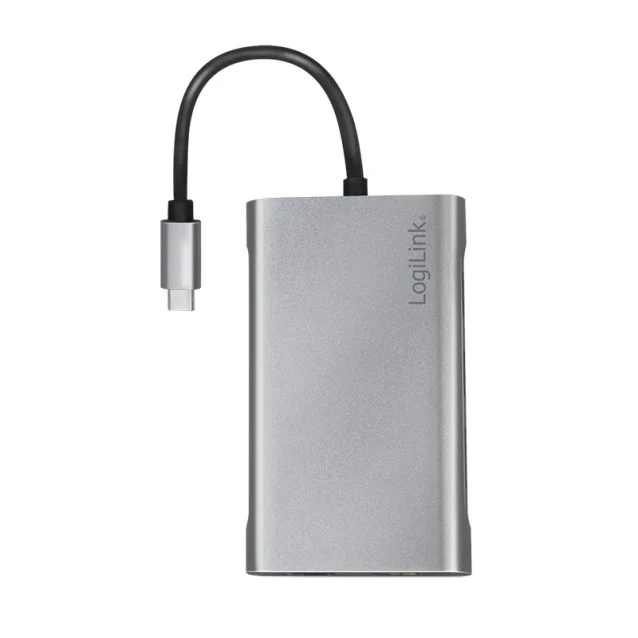 LogiLink UA0382 replicatore di porte e docking station per laptop Cablato USB 3.2 Gen 1 (3.1 1) Type-C Argento [UA0382]