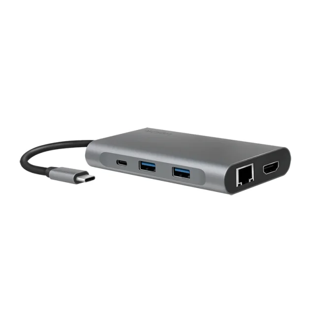 LogiLink UA0382 replicatore di porte e docking station per laptop Cablato USB 3.2 Gen 1 (3.1 1) Type-C Argento [UA0382]