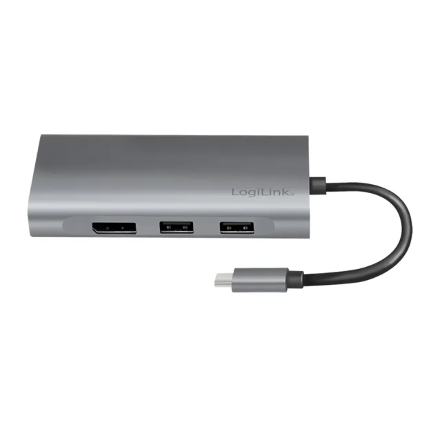 LogiLink UA0382 replicatore di porte e docking station per laptop Cablato USB 3.2 Gen 1 (3.1 1) Type-C Argento [UA0382]