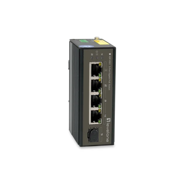 LevelOne IGP-0501 switch di rete Gigabit Ethernet (10/100/1000) Supporto Power over (PoE) Nero [IGP-0501]
